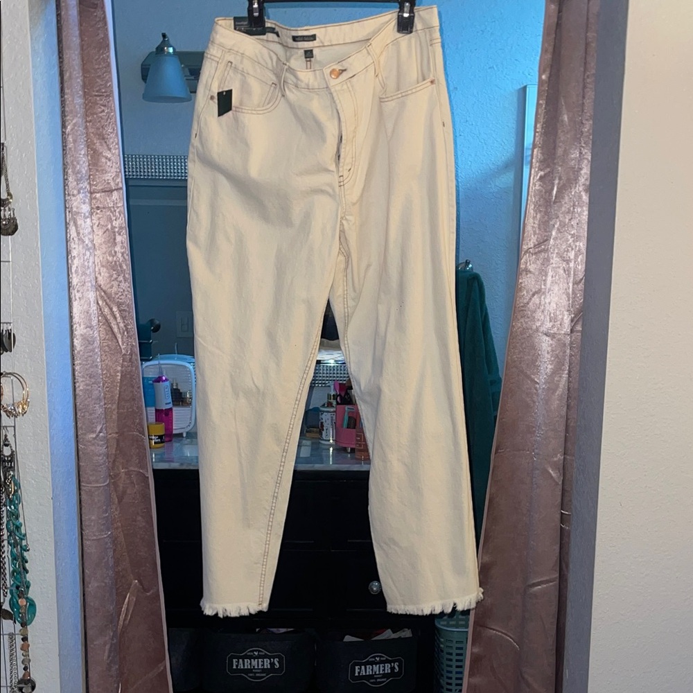 Wild Fable Cream Straight Leg Jeans